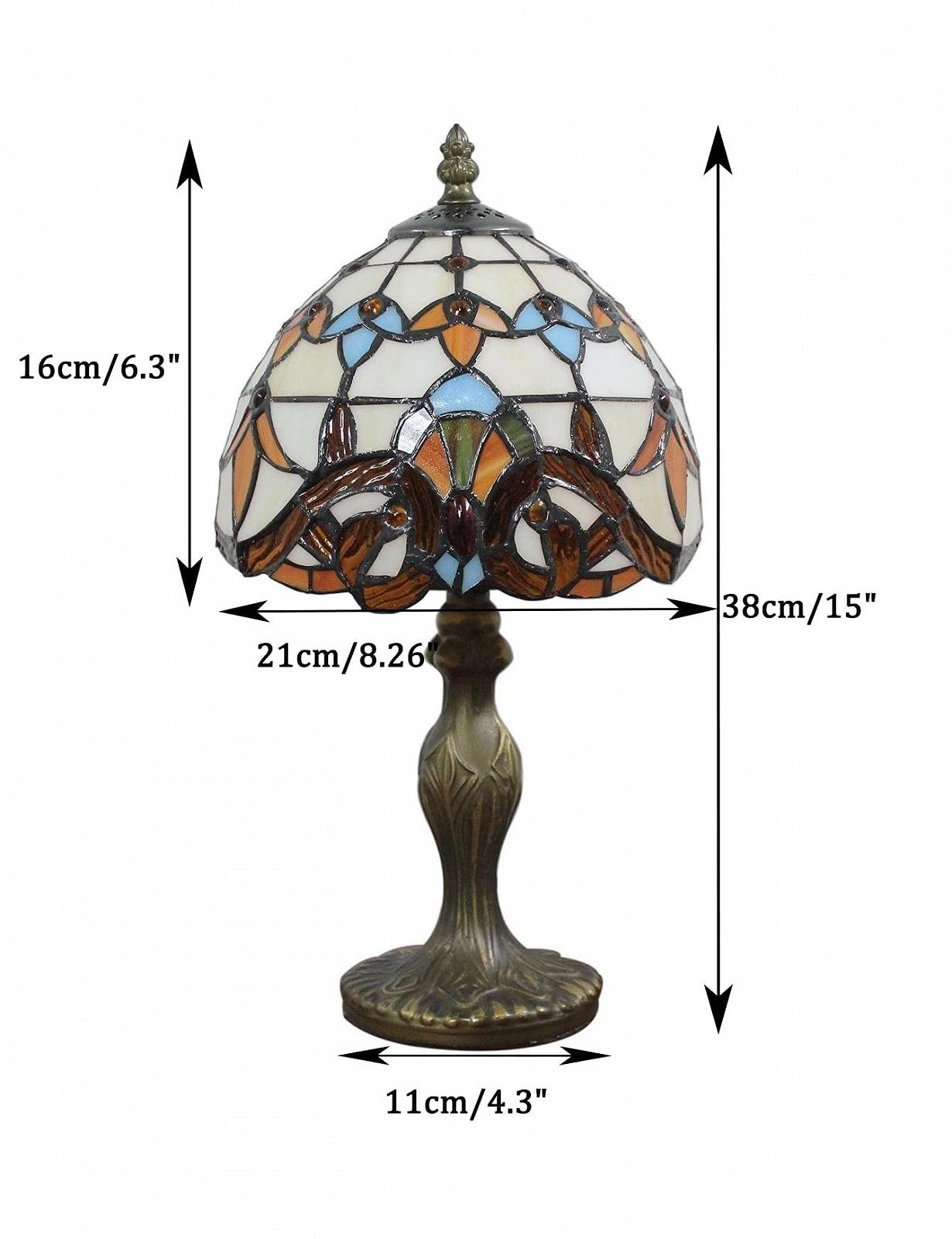 Настільна лампа Tiffany TF-TD-8A 8 квіток пасторальний дизайн Різнокольорова, фото №3