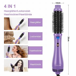 Фен-щітка PARWIN PRO BEAUTY One-Step 4-в-1 1000 Вт Purple synthetic.ua - Фото 1