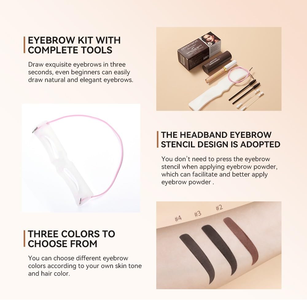 Штамп для брів з трафаретом Набір C Водостійкий, фото №4