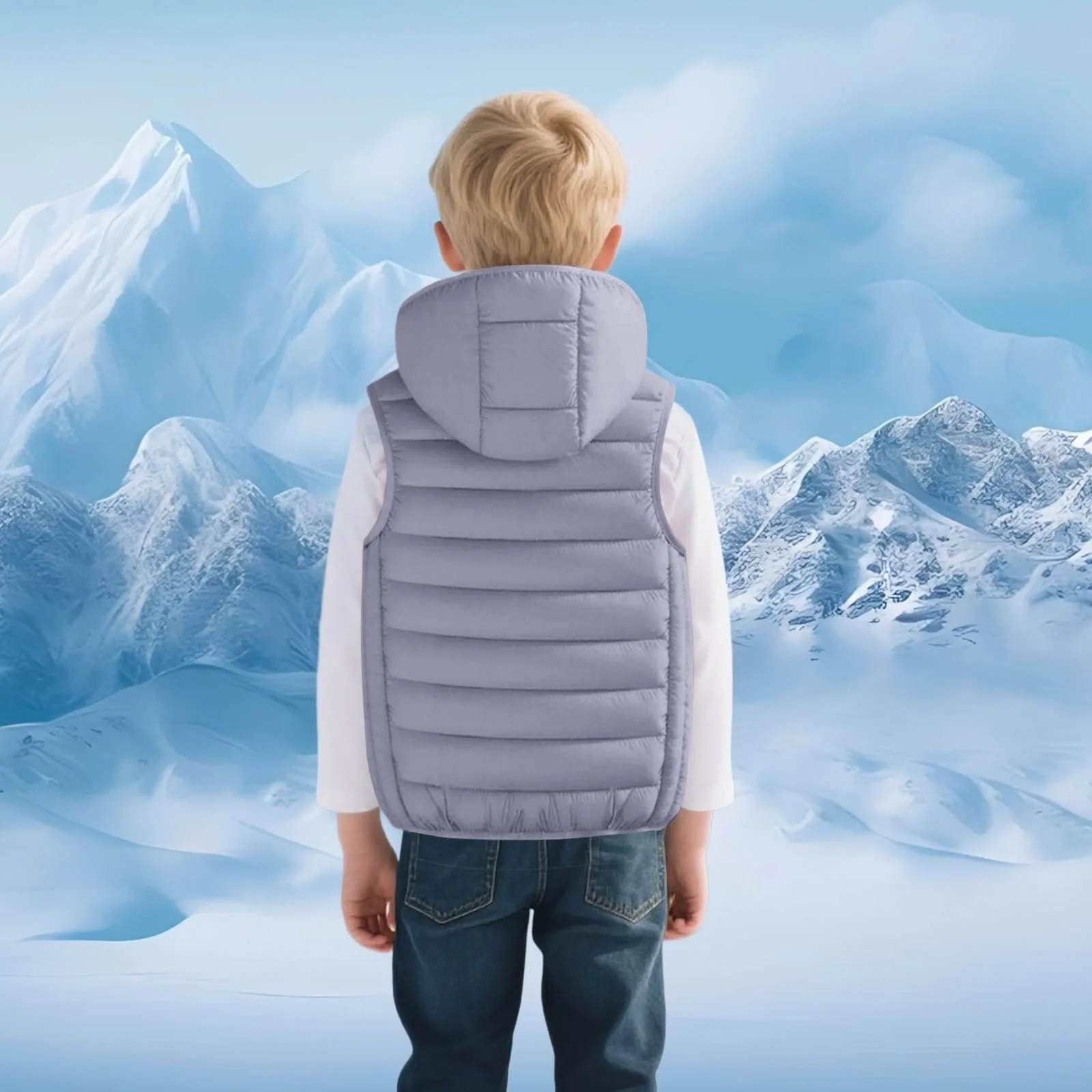 Жилет для хлопчиків Generisch зимовий, без рукавів, тепла, фото №4