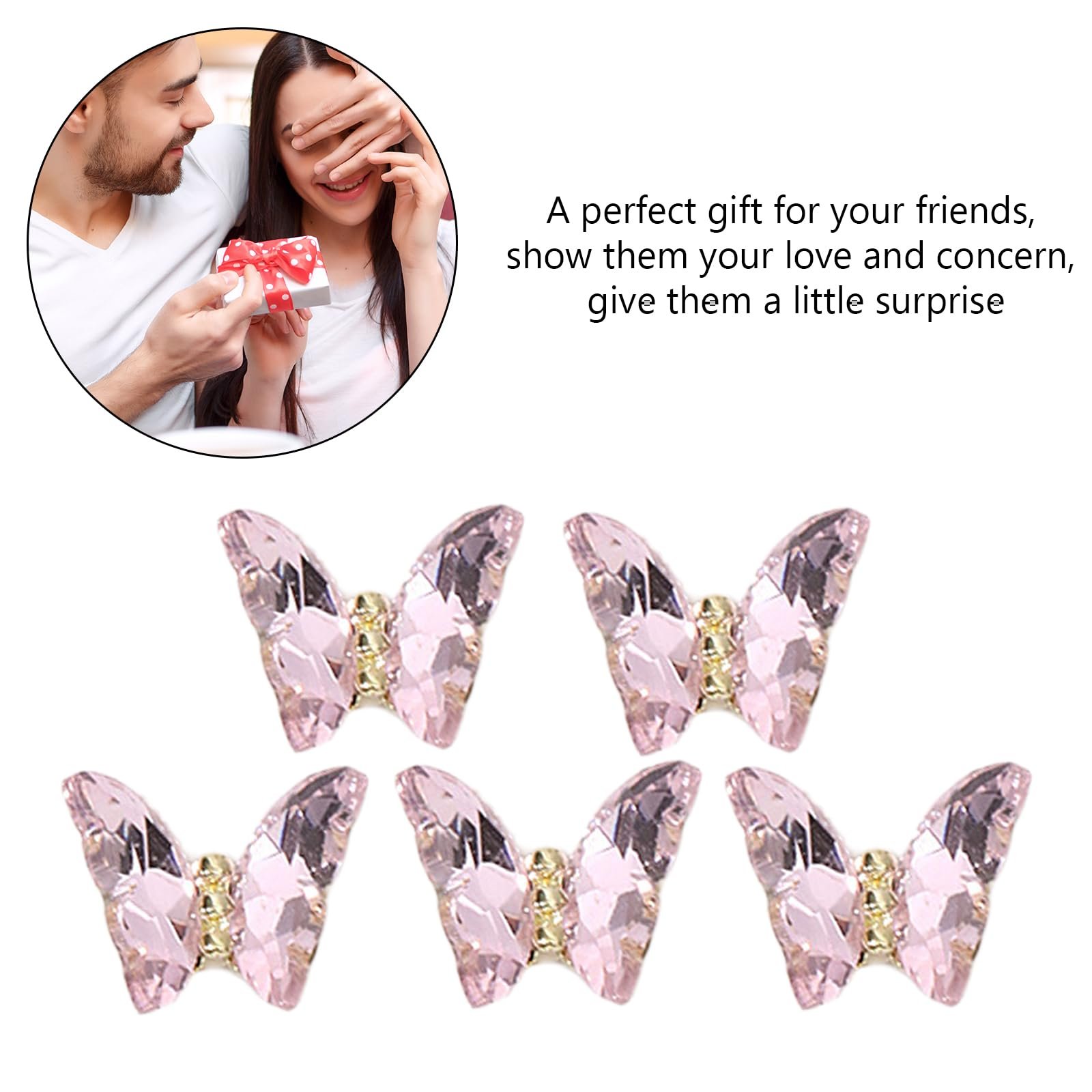 3D Метелик Прикраси для нігтів, фото №4