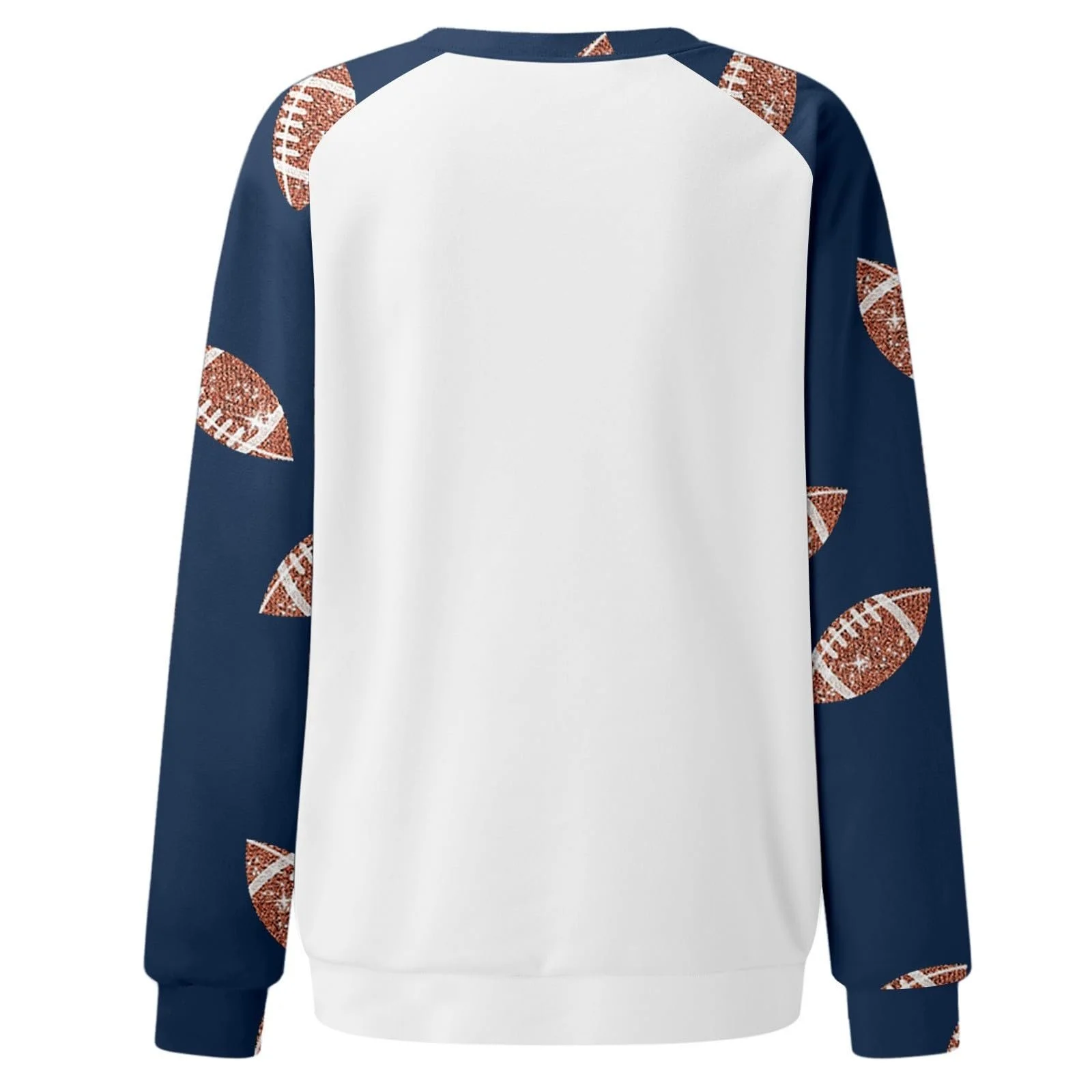 Женский свитшот Футбол Милый рукав реглан Графика круглый вырез 2025 однотонный Y2K трендовый осенний винтажный оверсайз, фото №4