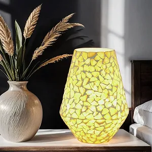 Настільна лампа Marrakech Boho Fikus -2 Декоративна приліжкова 24 см Мозаїка E27 synthetic.ua - Фото 1