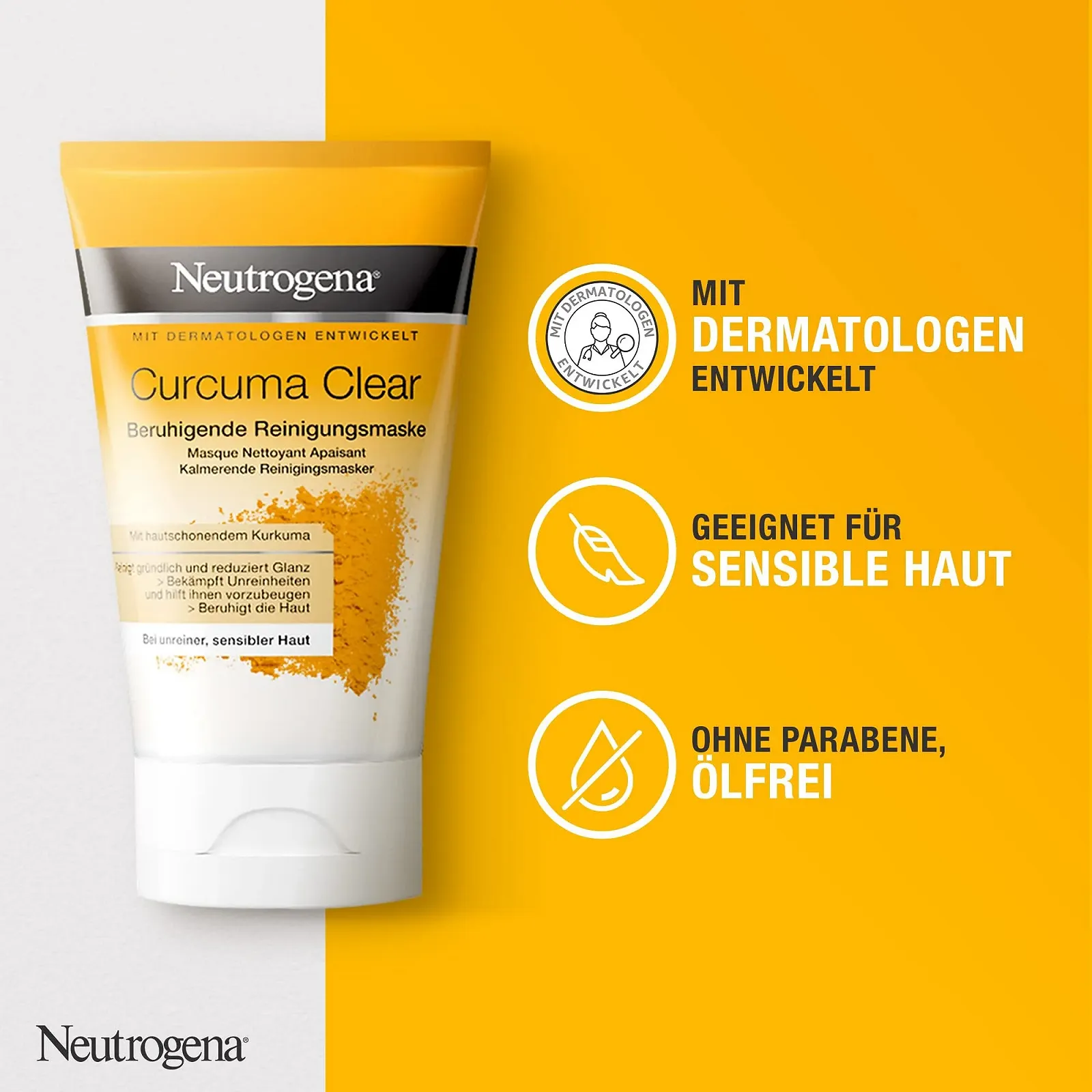 Маска Neutrogena Curcuma Clear Заспокійлива Очищуюча, фото №4 Маска Neutrogena Curcuma Clear Заспокійлива Очищуюча, фото №4