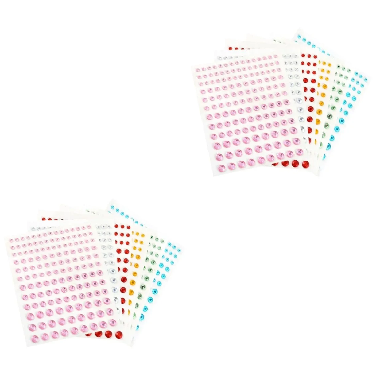 Наклейки Стрази Beavorty 12 аркушів Самоклеючі кристали, фото №1