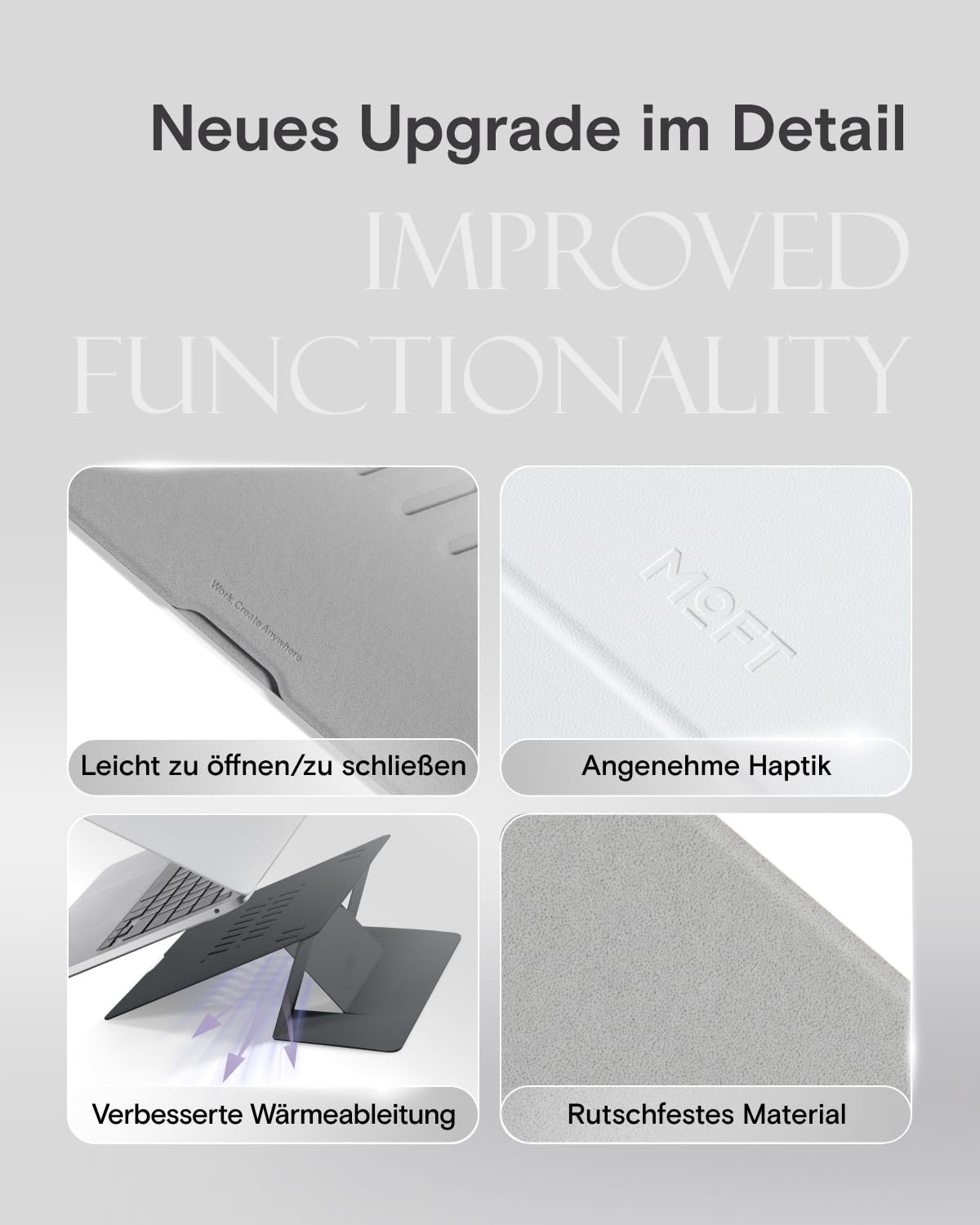 Підставка для ноутбука MOFT, складана з 2 регульованими кутами нахилу, портативна, фото №7