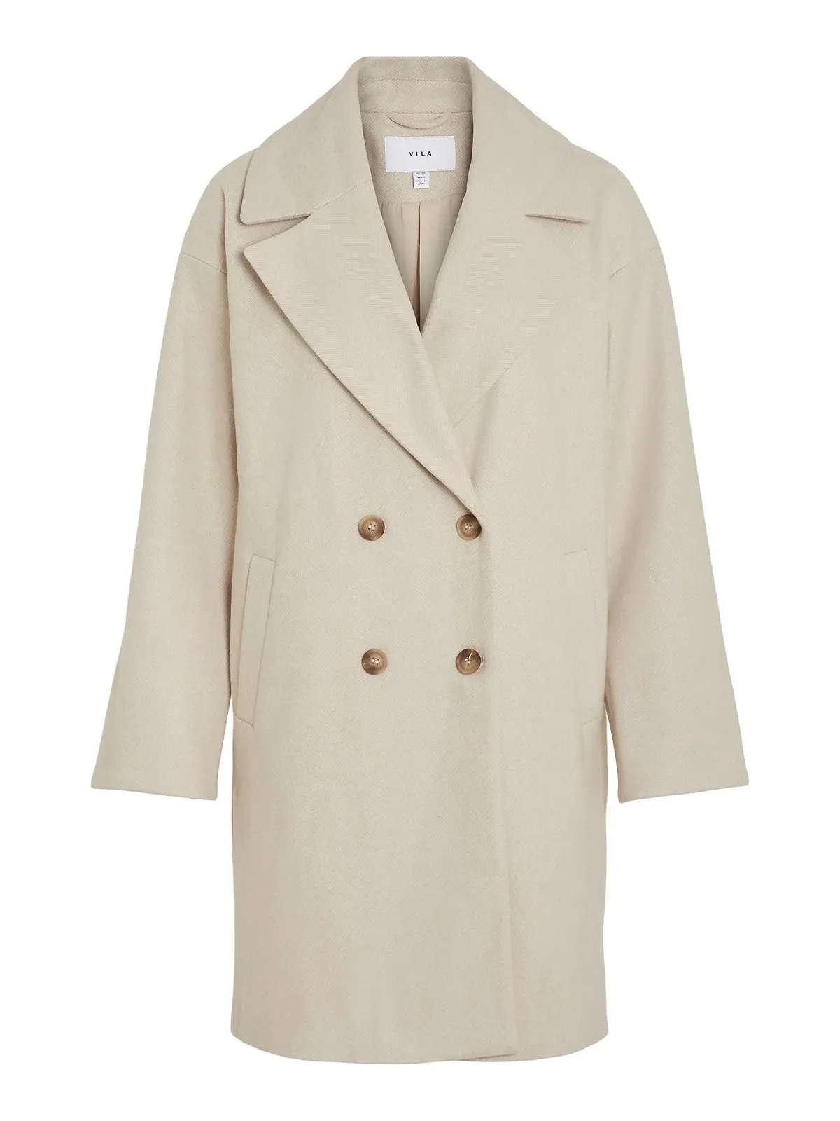 Пальто Vila Vilunes Женское L/S New Coat/Pb Короткая, фото №1 Пальто Vila Vilunes Женское L/S New Coat/Pb Короткая, фото №1