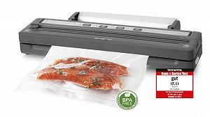 Вакуумный упаковщик Emerio 120 Вт, с 3 м рулоном пленки + 5 пакетами (20 x 30 см), держателем рулона пленки и резаком, для пакетов шириной до 30 см - Фото 1
