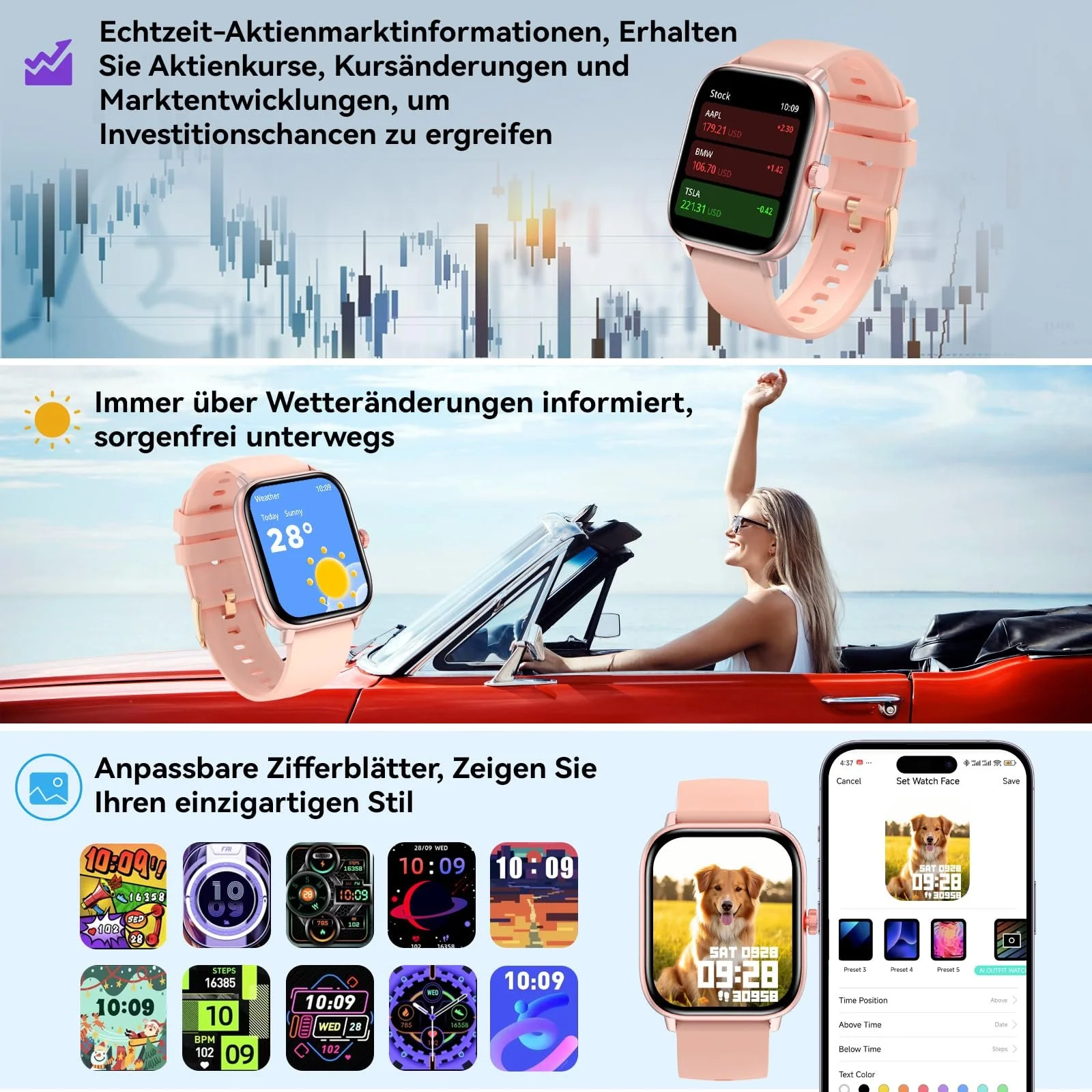 Смартгодинник Bebinca для жінок/чоловіків з функцією телефону, 1,85-дюймовий HD квадратний сенсорний екран, фото №6 Смартгодинник Bebinca для жінок/чоловіків з функцією телефону, 1,85-дюймовий HD квадратний сенсорний екран, фото №6