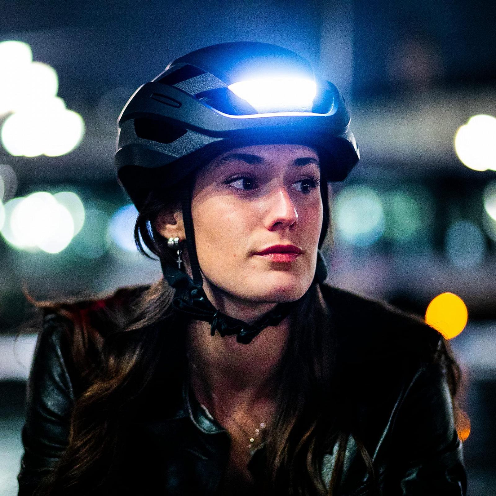 Шолом велосипедний Lumos Ultra Smart Plus, LED, поворотник, стоп-сигнали, Bluetooth, сірий попелястий, розмір M-L, фото №4