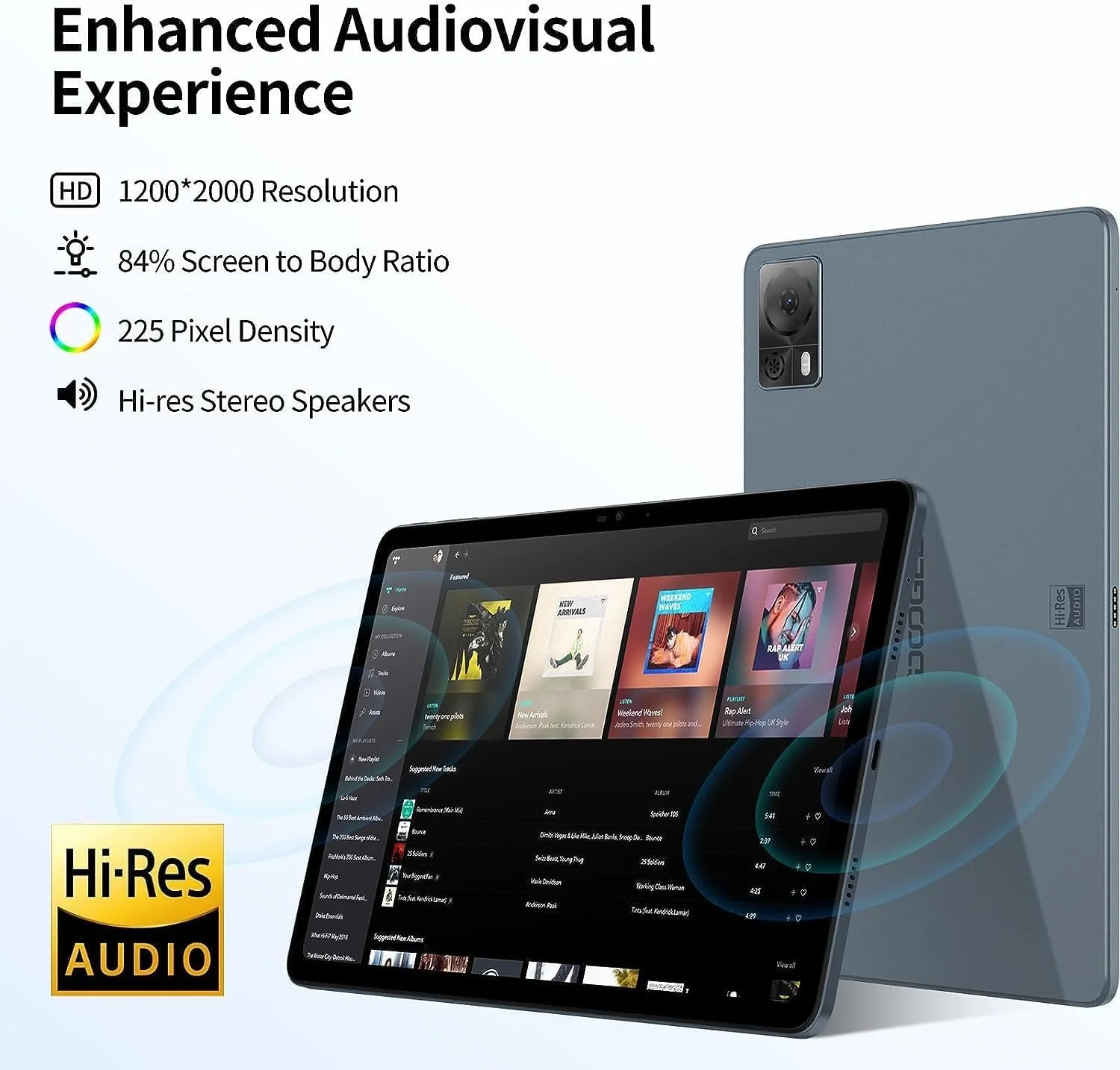 Планшет 10.4" 2K Doogee T20S 8+7/128Gb 4G 2-SIM 8 ядер Android 13 7500 mAh Чорний, фото №4