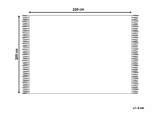Покрывало Хлопок Серый Серо-коричневый 200 x 220 см Текстурированное с бахромой Современный Bere - Фото 1