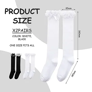 Шкарпетки з бантом жіночі, мереживні, 2 пари synthetic.ua - Фото 1