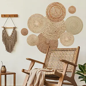 Наклейка на стіну Runtoo 3D Effect Basket Boho Circles Vintage ціна на synthetic.ua - Фото 1 Наклейка на стіну Runtoo 3D Effect Basket Boho Circles Vintage synthetic.ua - Фото 1