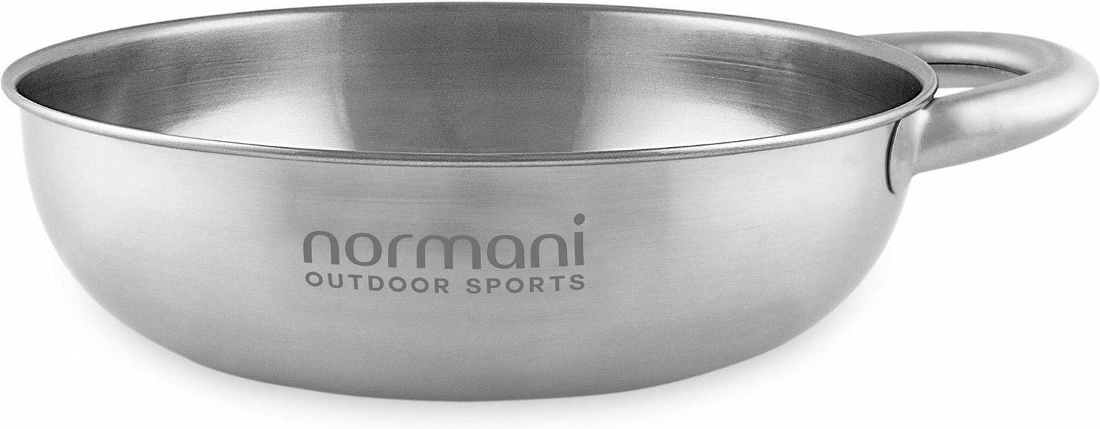 Миска Normani Outdoor Sports 18/8 из нержавеющей стали с ручкой, 18 x 5 см, 1 литр, фото №2