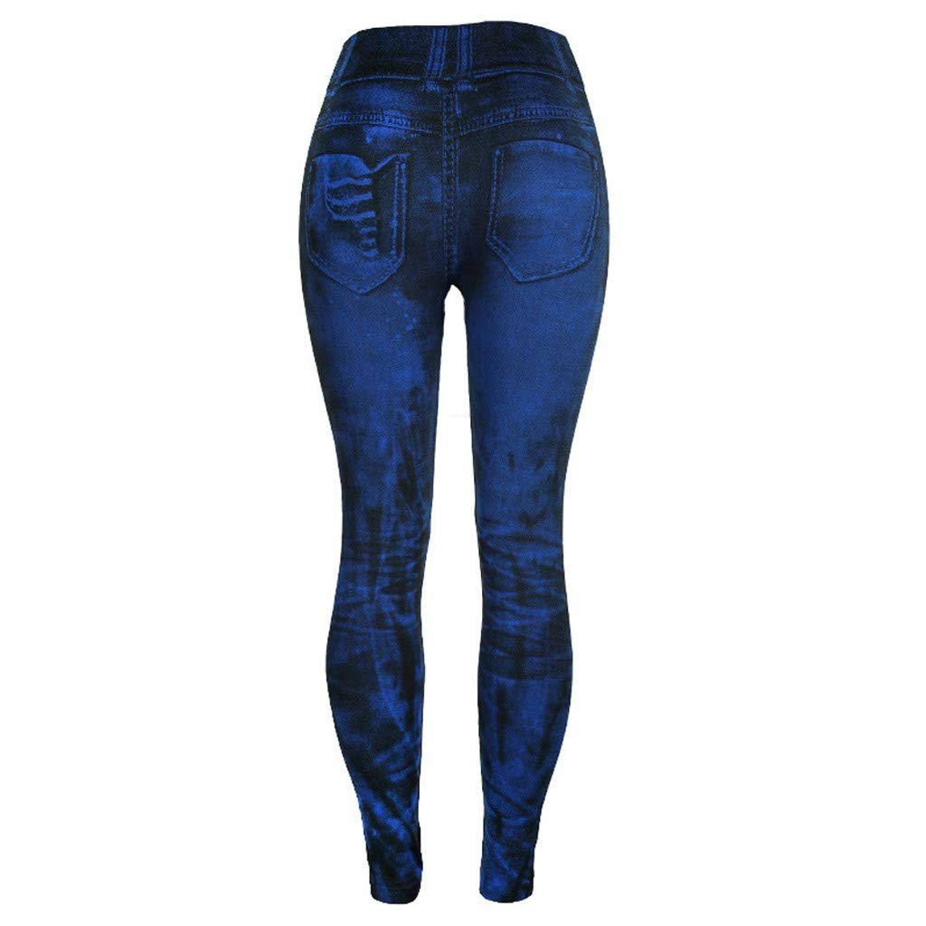 Легінси Jeans Look Жіночі з високою талією Y2K Вузькі джинси з дірками Легінси з кишенями Висока талія у стилі бойфренд Вуличний одяг Обтислі Push Up Джинси Для відпочинку Фітнес Для бігу, фото №3