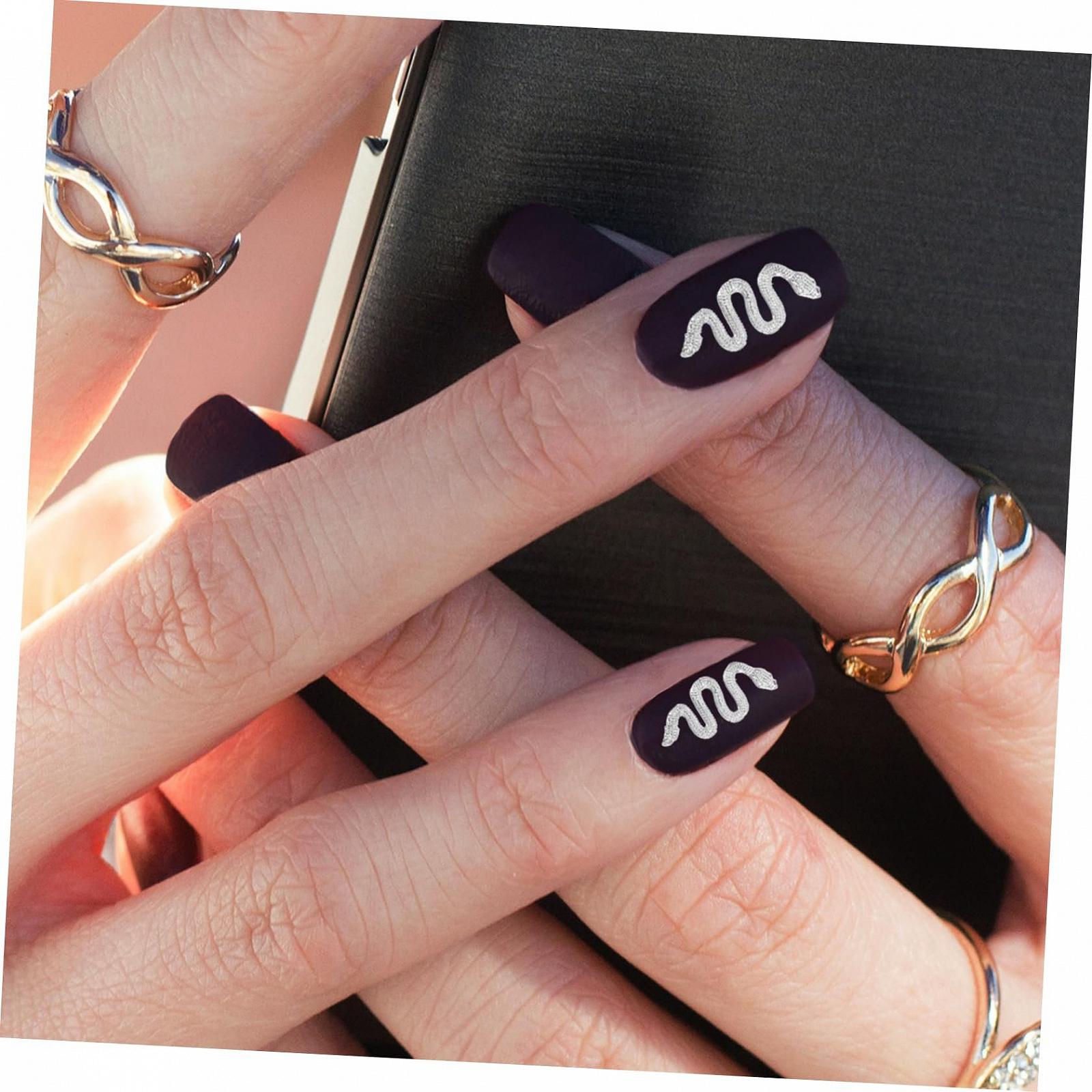 Шармы для ногтей FRCOLOR 60 шт. Декоративные аксессуары для маникюра, радужные дизайны змей для творческого нейл-арта, фото №9