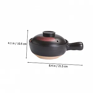 Кастрюля-жаровня Керамическая Глиняная с крышкой Плоское дно synthetic.ua - Фото 1