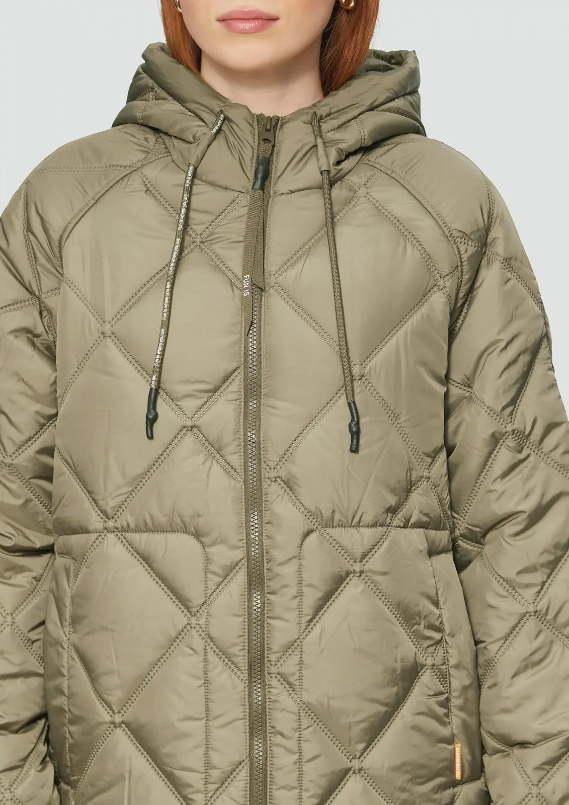 Пальто QS З капюшоном з тисненням, фото №3 Пальто QS З капюшоном з тисненням, фото №3