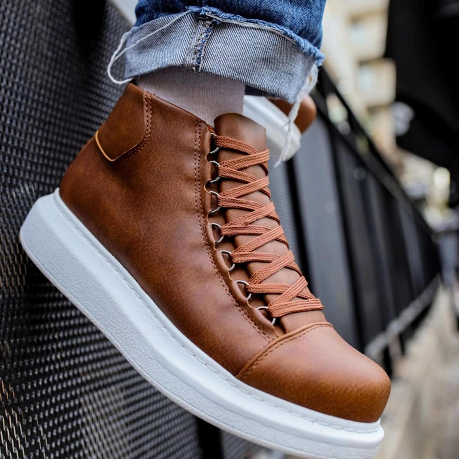 Кросівки Solaress Шкіряні Високі Модні, фото №2