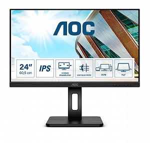Монитор AOC 24P2C 24 дюйма FHD USB-C Док-станция Черный - Фото 1