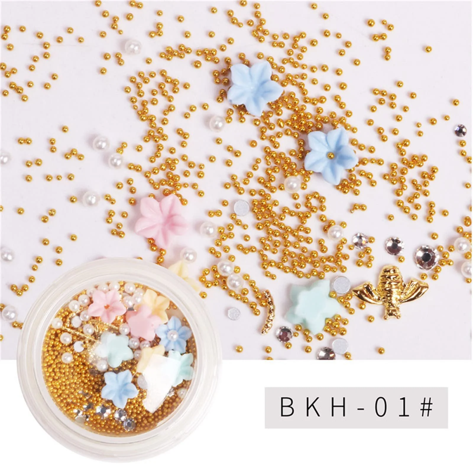 Квіти 3D Стрази Шпильки Намистини-самоцвіти 8 коробок, фото №5