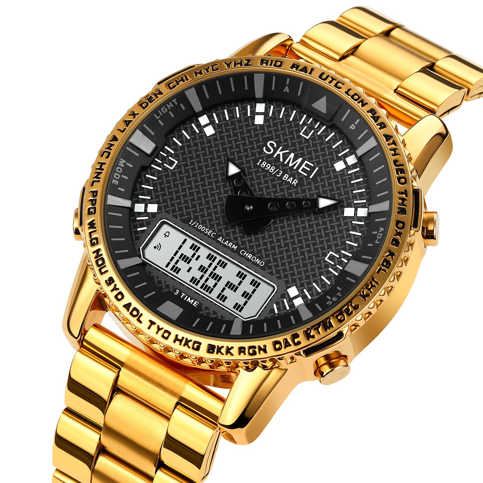 Годинник Skmei 1898GDWT Gold-White SALE, фото №2