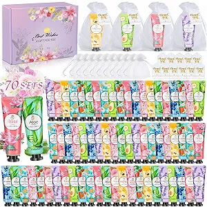 Крем для рук Набор 70 шт с 70 кремами для рук, 70 мини-мешочками из органзы и открыткой благодарности - Фото 1