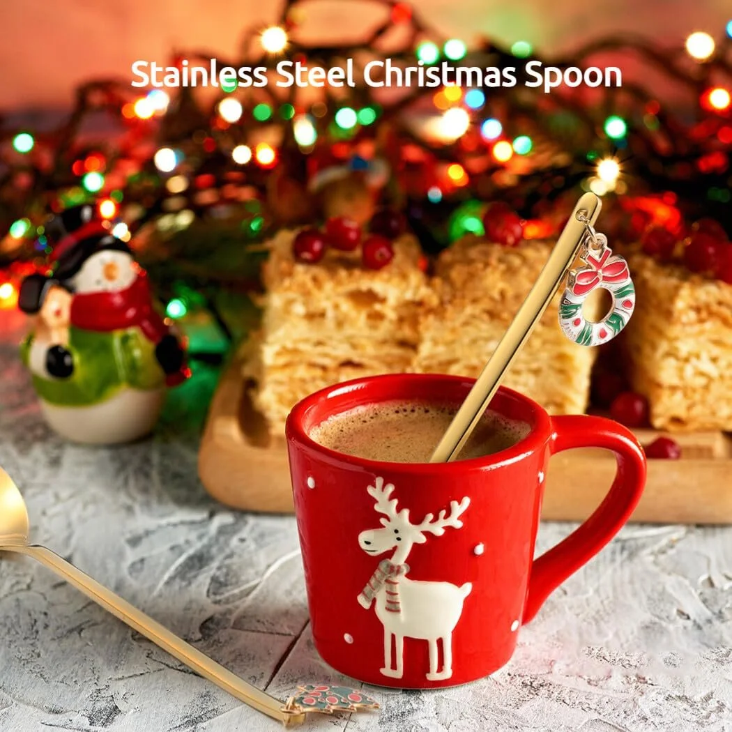 Ложка Чайна з нержавіючої сталі з довгою ручкою для змішування, 6 шт., фото №3