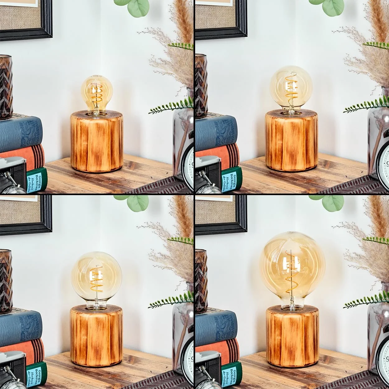 Настільна лампа HOFSTEIN Argea дерев'яна E27 Натуральна, фото №3