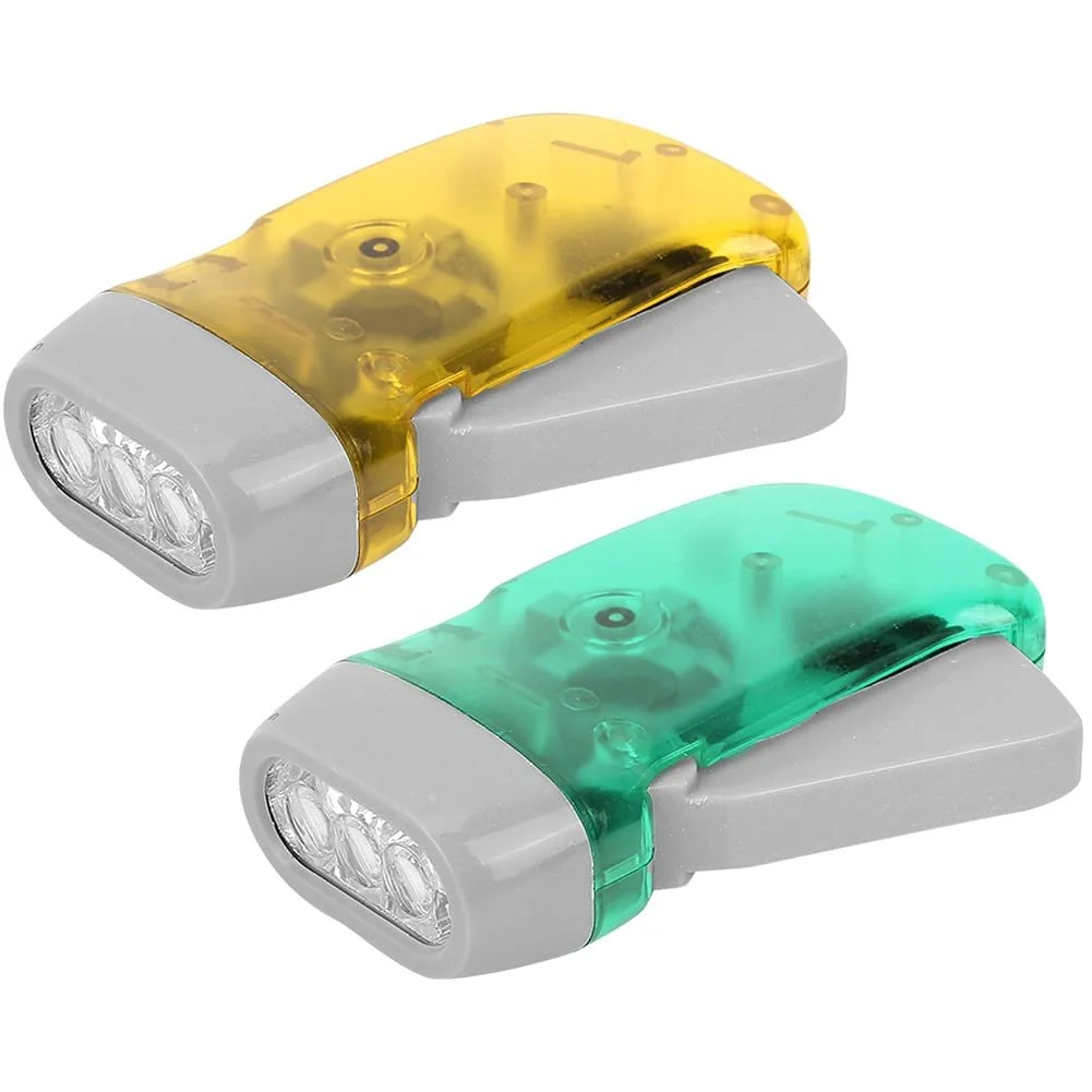 Ручний ліхтарик з ручним приводом Mini, ABS матеріал, аварійний , легкий, портативний, світлодіодне джерело світла, висока яскравість, для подорожей Жовтий з зеленим, фото №7