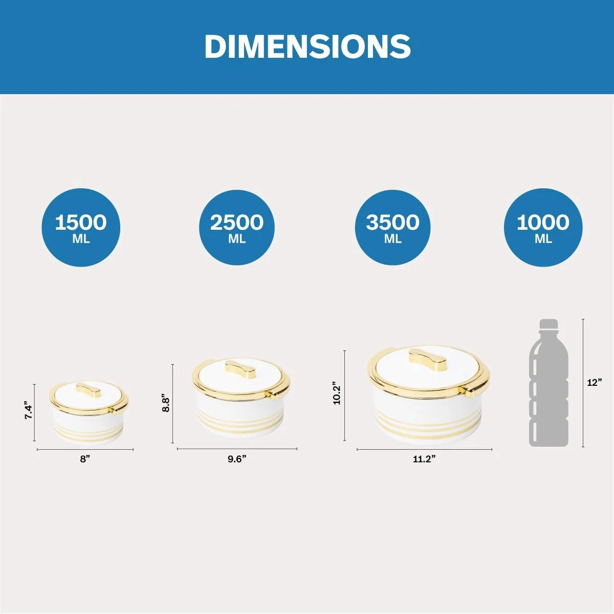 Набір термокаструль Pinnacle 3 предмети 3.7/2.6/1.5 кт, фото №6