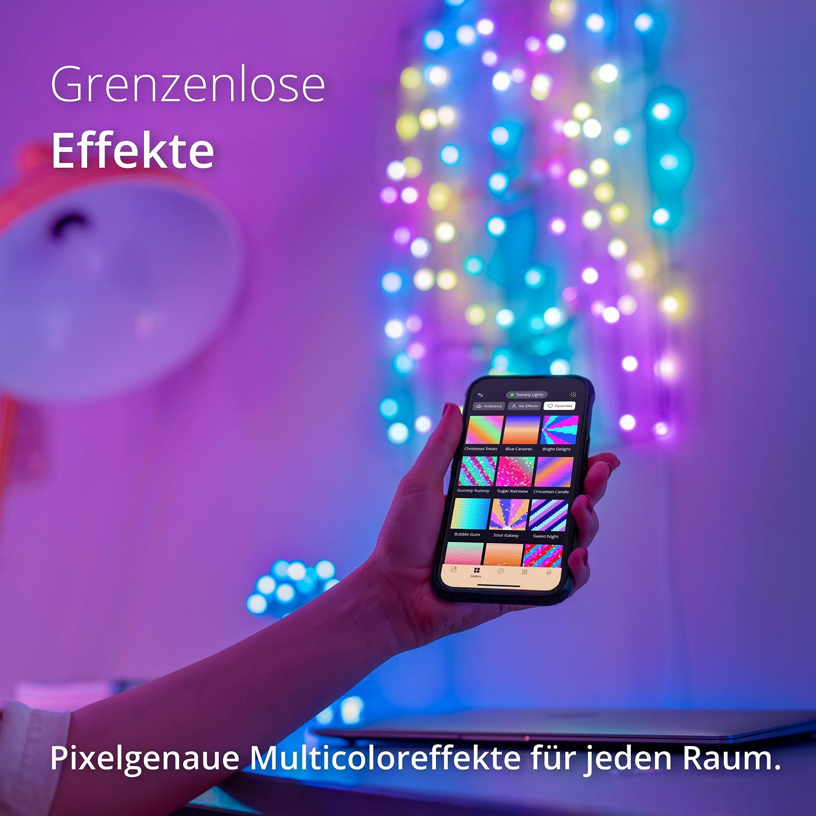 Гірлянда Twinkly Candies Зірка 100 RGB LED 6 метрів Прозорий дріт, фото №5