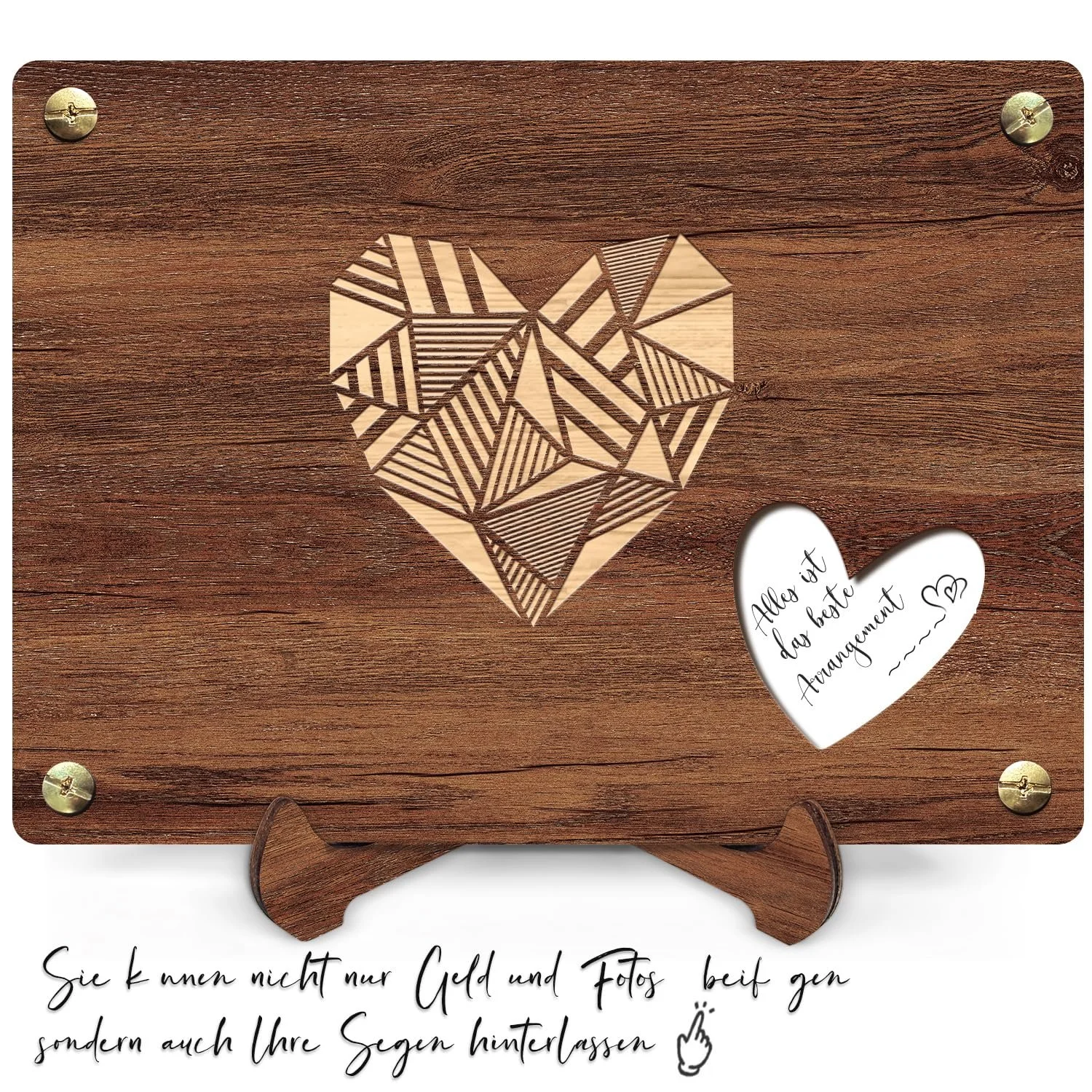 Скринька для грошей QHHENTOO Подорож Дерев'яна з підставкою Карта світу, фото №2