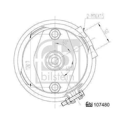 Гальмівна камера мембранна FEBI BILSTEIN 107480 для KÖGEL BPW KRONE SCHMITZ CARGOBULL, фото №3