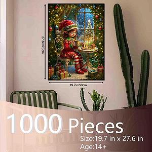 Пазл Christmas Elf Little Fairy 1000 деталей 70 x 50 см synthetic.ua - Фото 1