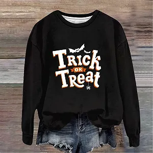 Женский свитшот Generisch Винтажный принт Хэллоуин synthetic.ua - Фото 1