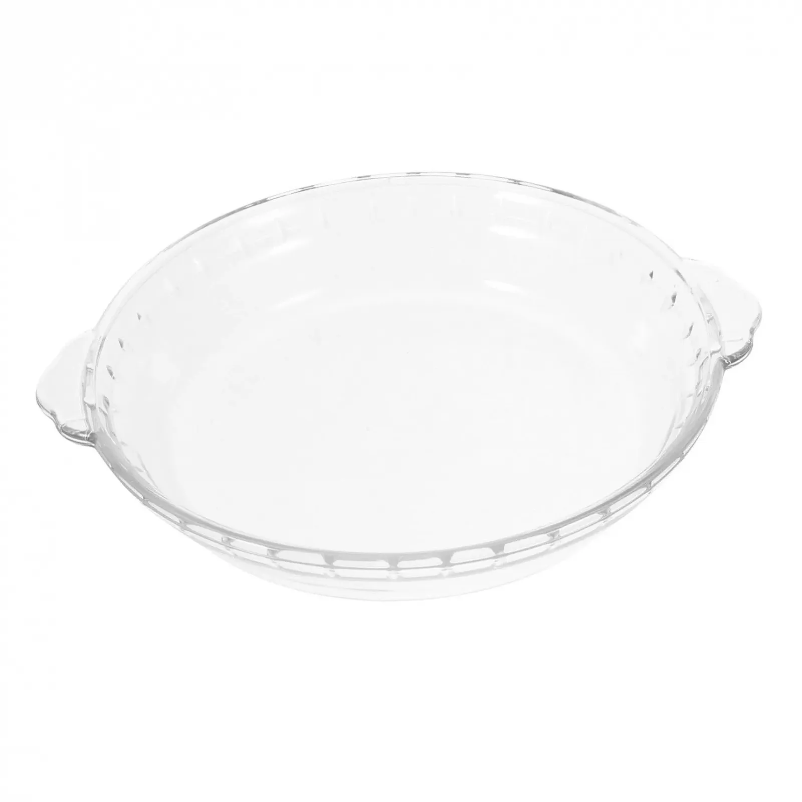 Форма для пирога жаростойкая стеклянная прозрачная для микроволновой печи для выпечки и подачи прозачная, фото №1