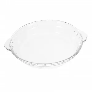 Форма для пирога жаростойкая стеклянная прозрачная для микроволновой печи для выпечки и подачи прозачная - Фото 1