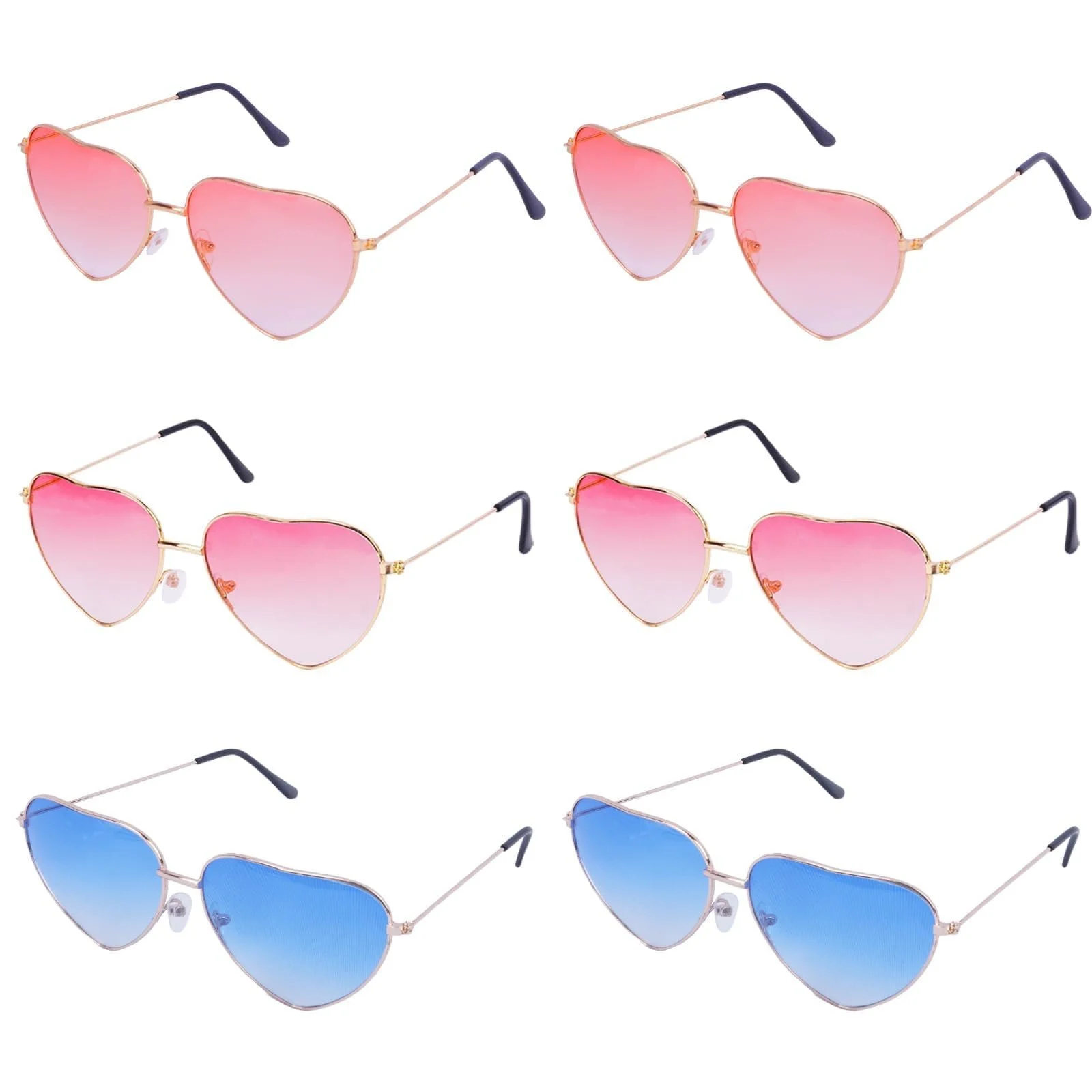 Солнцезащитные Очки Zythrem В Форме Сердца, Винтажные, Золотая Оправа, фото №1