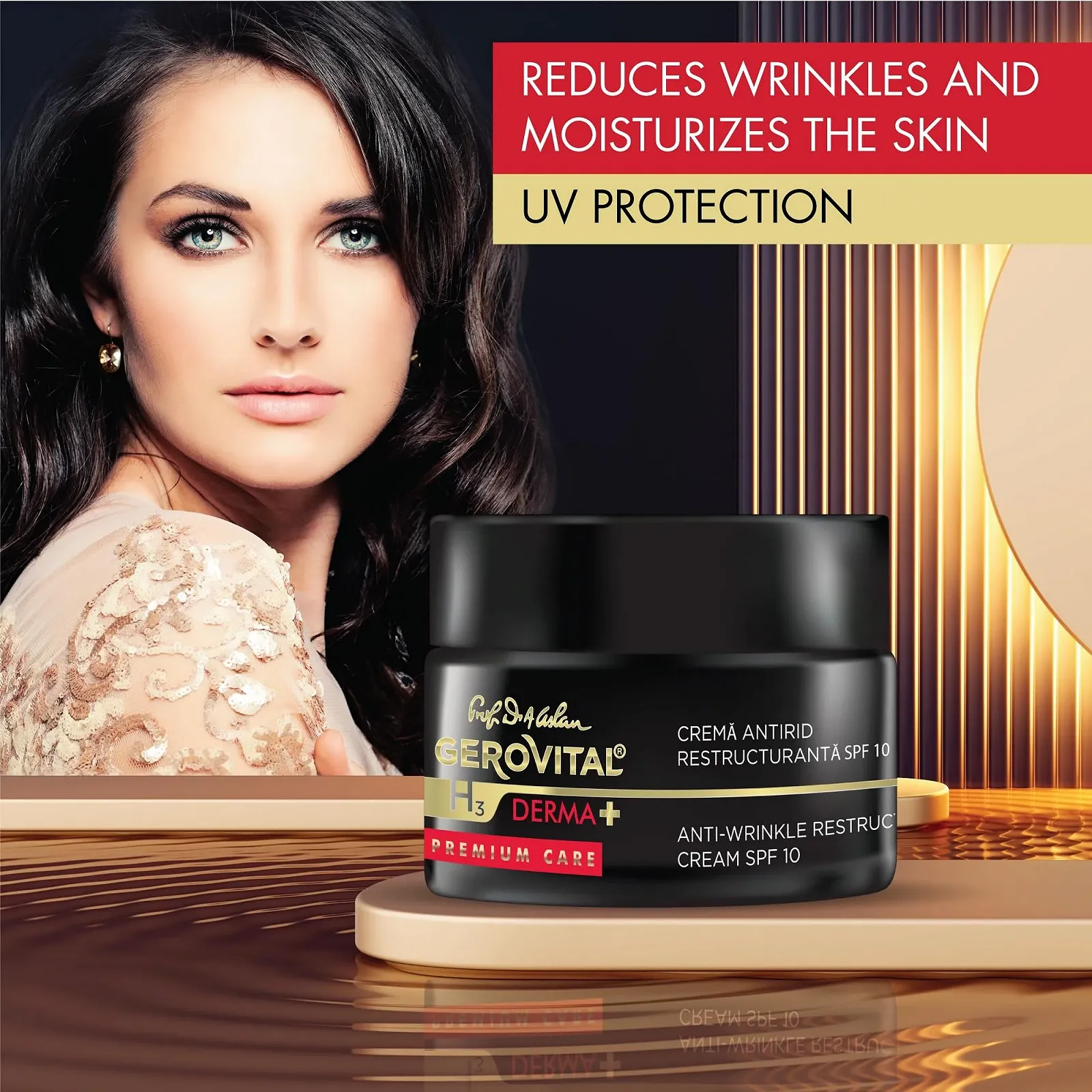 Крем проти зморшок Gerovital H3 Premium Care Derma + Acetate SPF 10, фото №3