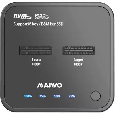Док-станция Maiwo 2*NVMe M.2 SSD Key M/B M USB 3.1 Gen2 Type-C K3016P, фото №2 Док-станция Maiwo 2*NVMe M.2 SSD Key M/B M USB 3.1 Gen2 Type-C K3016P, фото №2