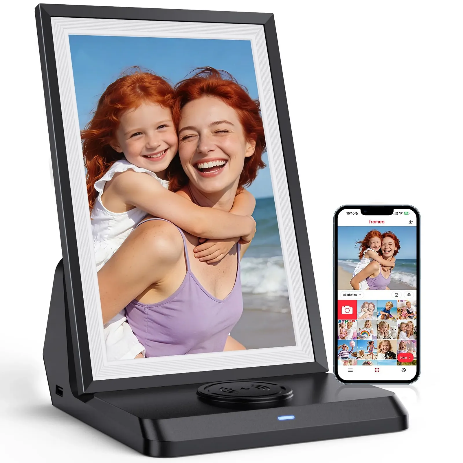 Цифровая фоторамка FRAMEO 10.1 дюйма WiFi 3000 mAh Battery 1280 x 800 IPS Touchscreen 32 GB, фото №1