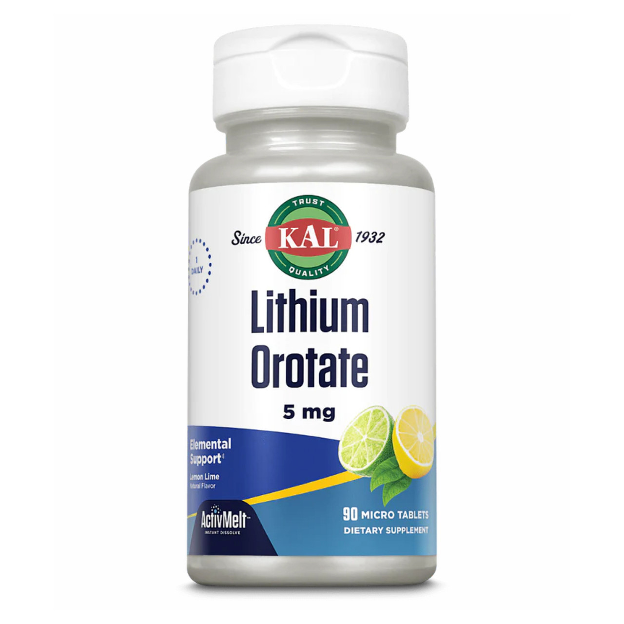 Lithium Orotate 5mg 90 tabs Lemon Lime, фото №1