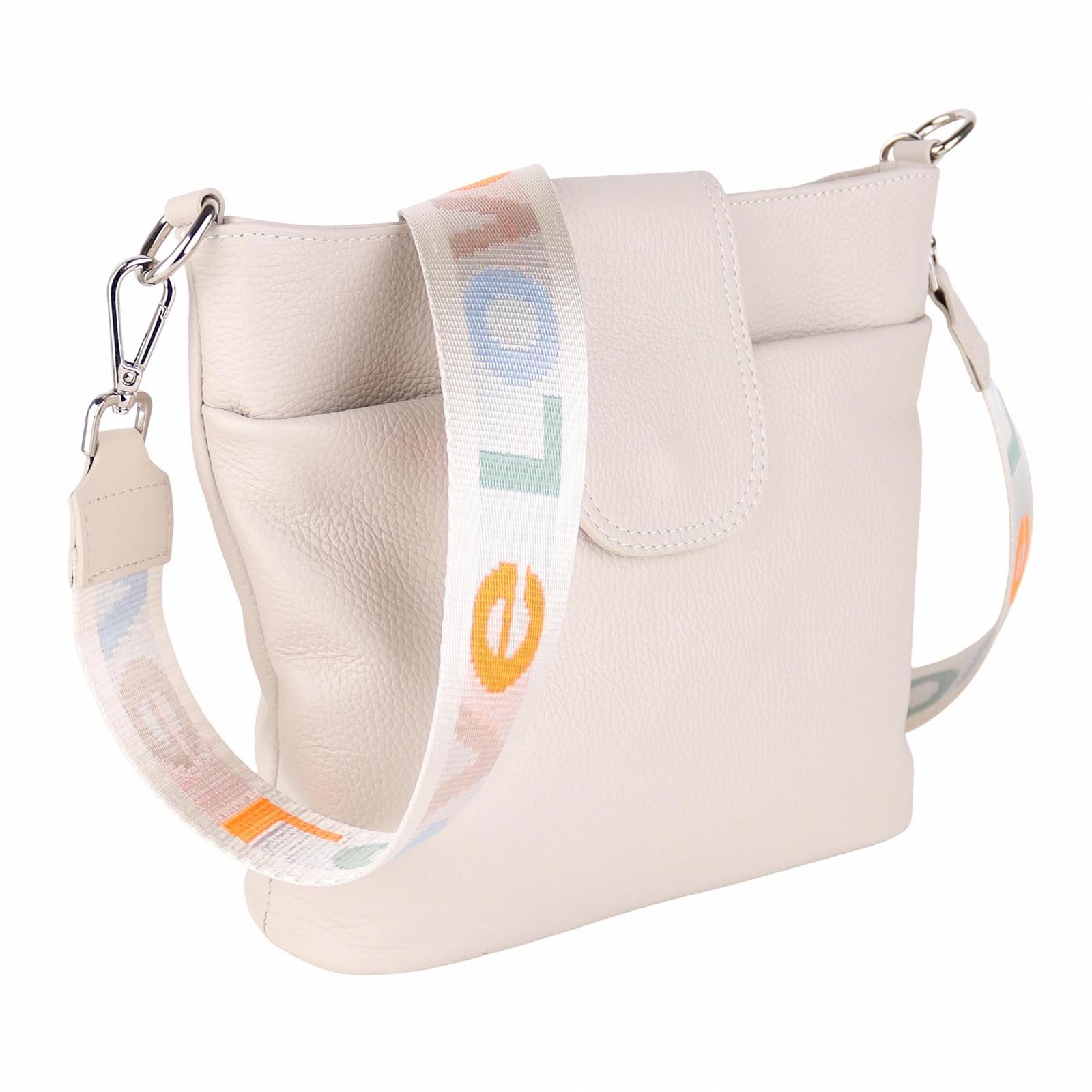 Сумка на плечо MIRROSI Женская, Натуральная кожа, Сделано в Италии, Богемный стиль, 30 x 24.50 x 9 см (Ш x ВxТ), Много места для хранения, Сумка, Нагрудная сумка, Сумка через плечо (1 сумка и 2 ремня), фото №2