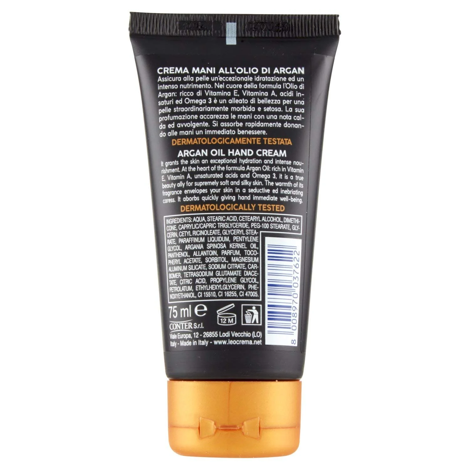 Крем для рук Leocrema з 100% органічною аргановою олією, антивіковий ефект, 75 мл, фото №3