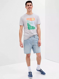 Джинсовые шорты GAP V-STRAIGHT DENIM SHORT COLES CREEK 602501-00 Голубой 34 - Фото 1