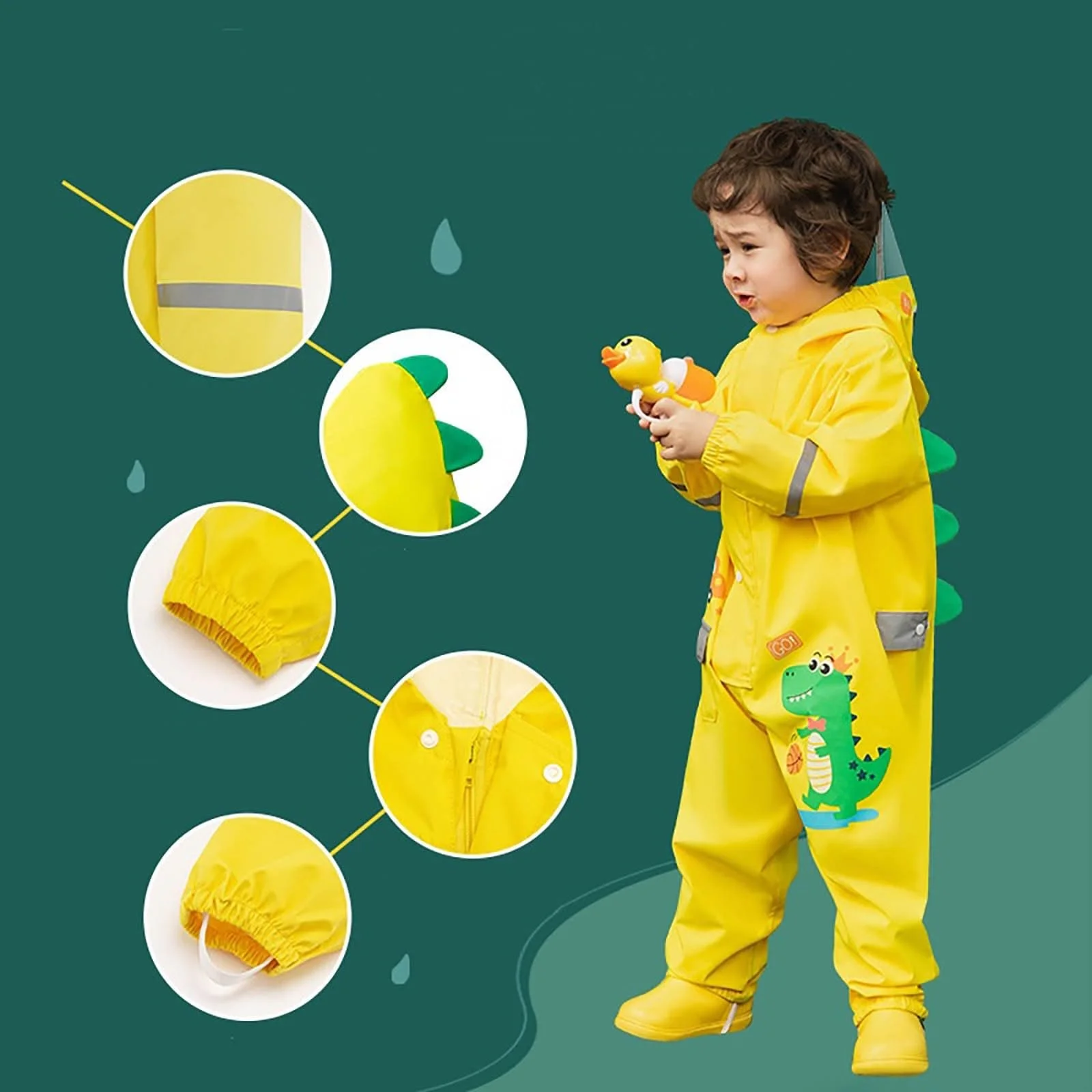 Дитячий дощовий комбінезон Beokeuioe, водонепроникний, фото №5