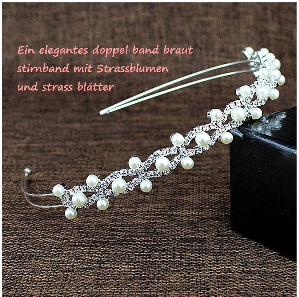 Набір з 2 прикрас для волосся з стразами, фото №2