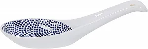 Ложка Фарфор Tokyo Design Studio White Basics Accessories White and Blue Dots 13.5 см Набір з 2 synthetic.ua - Фото 1